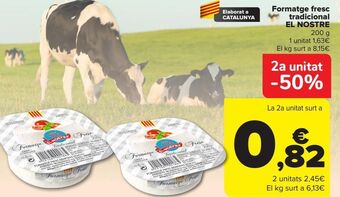 Carrefour Formatge fresc tradicional el nostre oferta