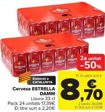 Carrefour Cervesa estrella damm oferta