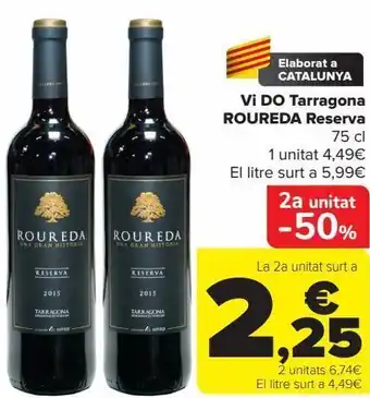 Carrefour Vi do tarragona roureda reserva oferta