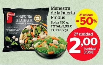 La Sirena Menestra de verduras findus oferta