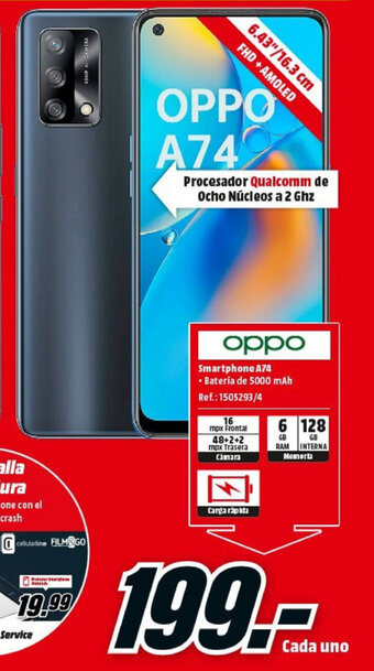 MediaMarkt Oppo Smartphone A74 oferta