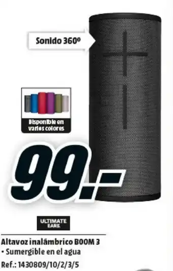 MediaMarkt Boom 3 Altavoz Inalámbrico oferta