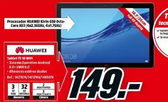 MediaMarkt Huawei Tablet T5 10 Wifi oferta