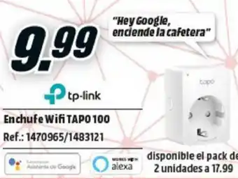 MediaMarkt tp-link Wifi Tapo Enchufe 100 oferta