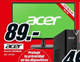 MediaMarkt Acer Monitor EK220QABI oferta