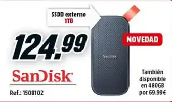 MediaMarkt SanDisk SSDD Externo 1TB oferta
