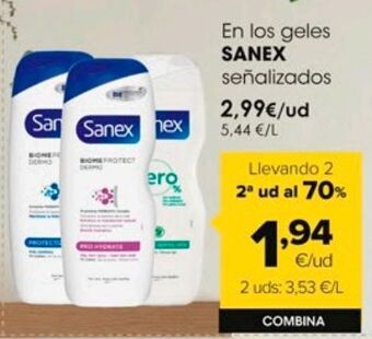 Autoservicios Familia Gel de baño sanex oferta