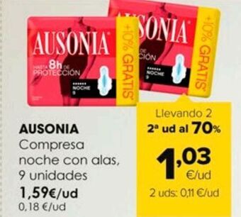 Autoservicios Familia Compresas de noche ausonia oferta
