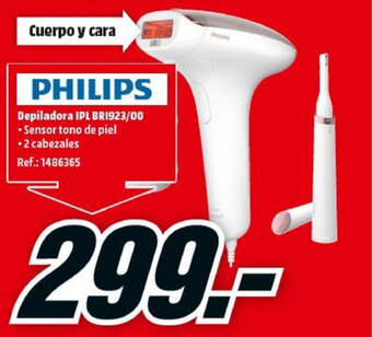 MediaMarkt Philips Depiladora IPL BRI923/00 oferta