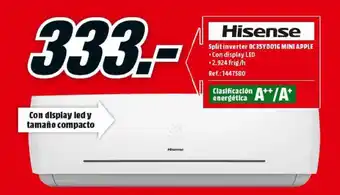 MediaMarkt Hisense Split Inverter DC35YDO1G Mini Apple oferta