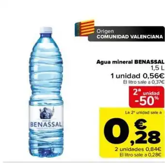 Carrefour Agua mineral BENASSAL oferta