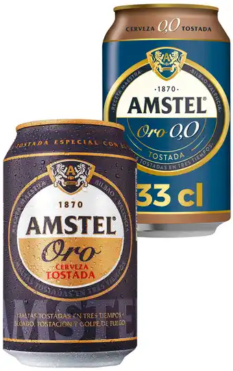 Alcampo Amstel oro original o 0,0% tostada oferta