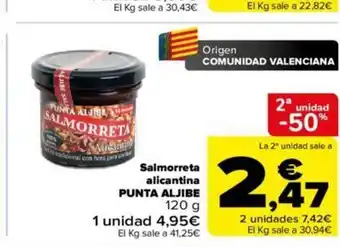Carrefour Salmorreta Alicantina Punta Aljibe 120g oferta