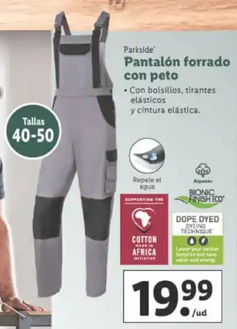 Lidl Pantalón Forrado Con Peto oferta
