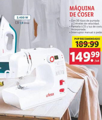 Lidl Maquina de Coser oferta