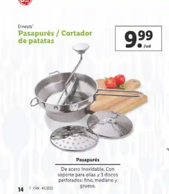 Lidl Pasapurés cortador de Patatas oferta