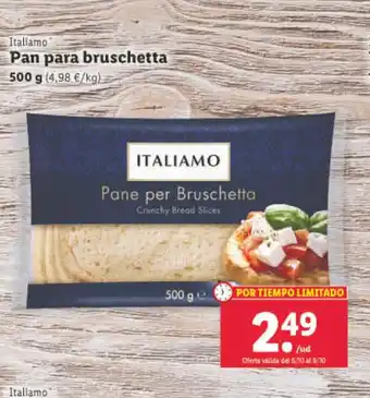 Lidl Pan Para Bruschetta oferta