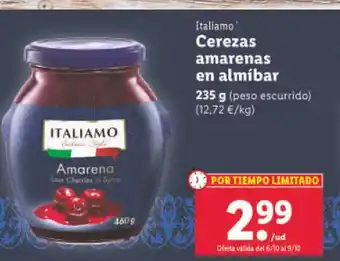 Lidl Cerezas Amarenas En Almíbar oferta