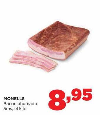 Alimerka Monells bacon ahumado 5ms el kilo oferta