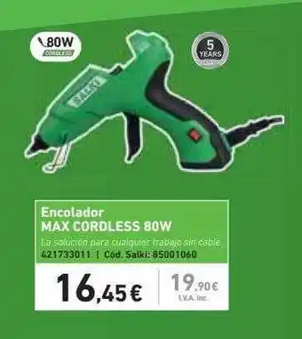 Coinfer Encolador max cordless 80w oferta