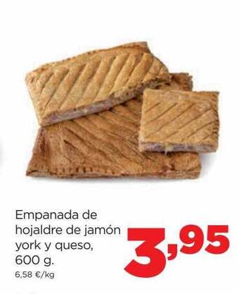 Alimerka Empanada de hojaldre de jamón york y queso oferta