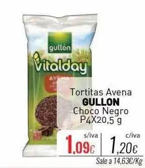Cuevas Cash Tortitas avena gullon choco negro oferta