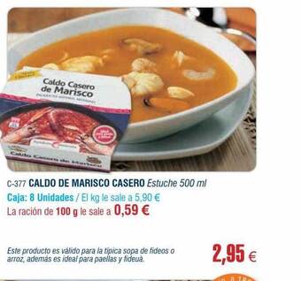 Abordo Caldo de marisco casero oferta