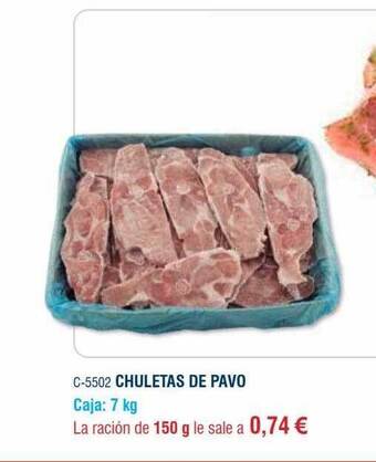 Abordo Chuletas de pavo oferta