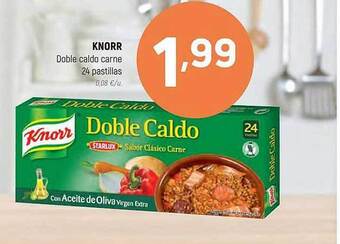 Coviran Knorr doble caldo carne 24 pastillas oferta