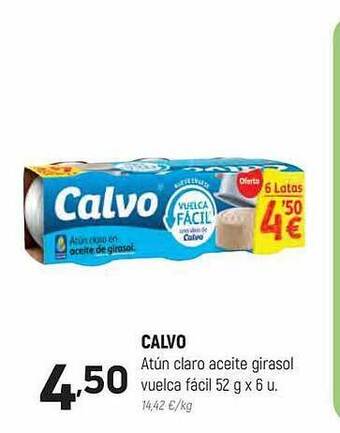 Coviran Calvo atún claro aceite girasol vuelca fácil oferta