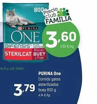Coviran Purina one comida gatos esterilizados buey oferta
