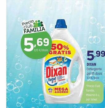 Coviran Dixan detergente gel 55 dosis oferta