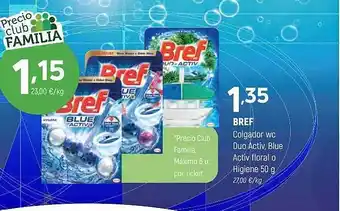 Coviran Bref colgador wc duo activ blue activ floral o higiene oferta
