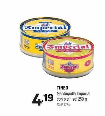 Coviran Tineo mantequilla imperial con o sin sal oferta