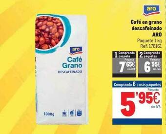 Makro Café en grano descafeinado aro oferta