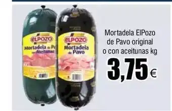 FROIZ Mortadela elpozo de pavo original o con aceitunas kg oferta