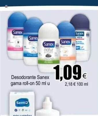 FROIZ Desodorante sanex gama roll-on oferta