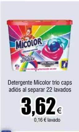 FROIZ Detergente micolor trio caps adiós al separar 22 lavados oferta