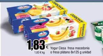 FROIZ Yogur clesa fresa macedonia o fresa plátano oferta