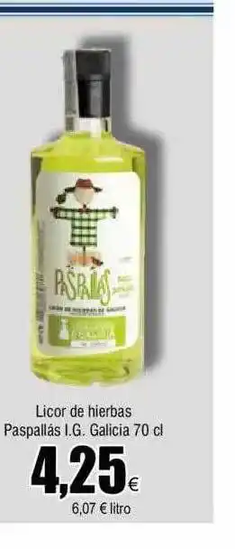 FROIZ Licor de hierbas paspallas i.g. galicia oferta