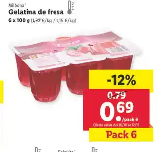 Lidl Gelatina de Fresa oferta