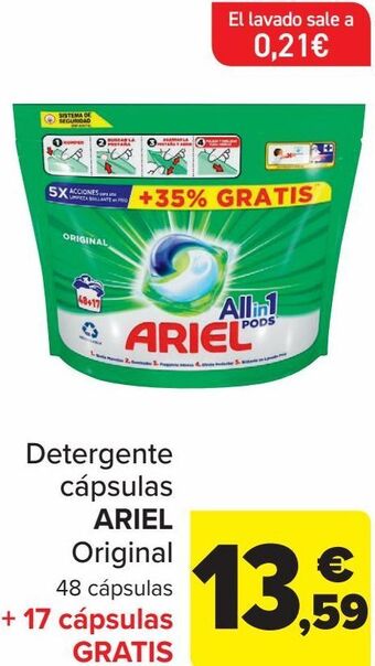 Carrefour Detergente en cápsulas ariel oferta