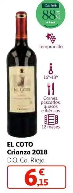 Alcampo Vino tinto el coto oferta