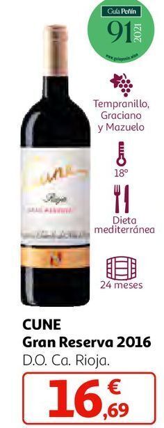 Vino reserva cune
