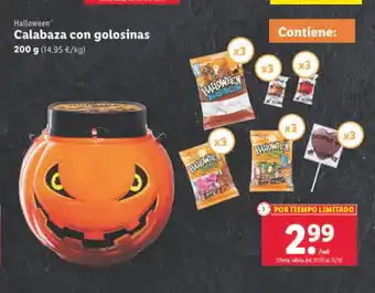 Lidl Calabaza Con Golosinas oferta