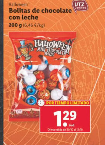 Lidl Bolitas de Chocolate Con Leche oferta