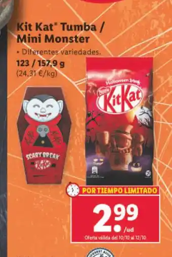 Lidl Kitkat Tumba Mini Monster oferta