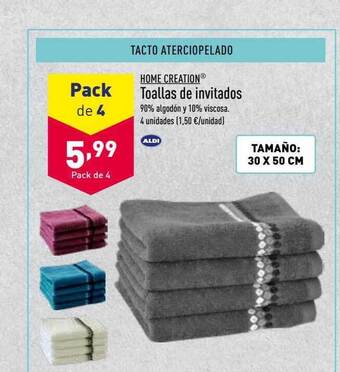 ALDI Home creation toallas de invitados oferta
