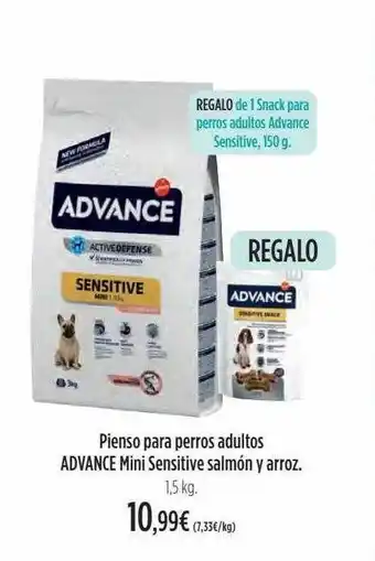 El Corte Inglés Pienso para perros adultos advance mini sensitive salmón y arroz oferta