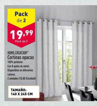 ALDI Home creation cortinas opacas oferta